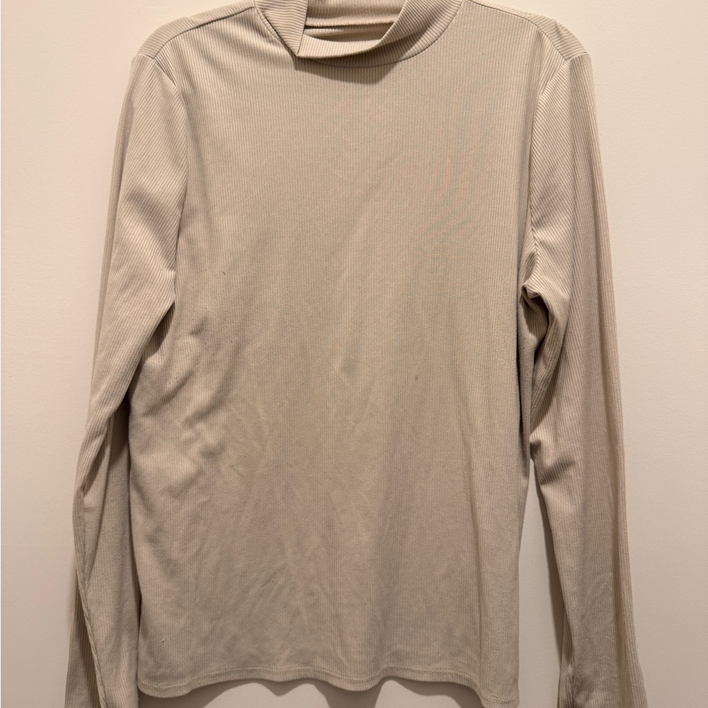 No Boundaries Women's Cream Long Sleeve Shirt